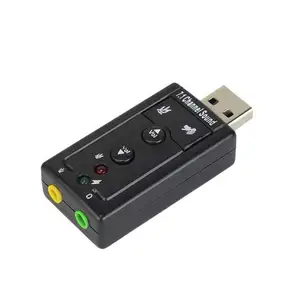 יצרןUSB7.1כרטיס קולUSBKey כרטיס קול חיצוני כרטיס קול עצמאי תמיכה בכרטיס קול היברידי ללא כונן