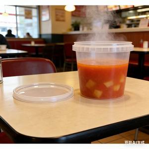 Tapa Redonda Transparente Universal de PP de 1180 ml, Resistente al Polvo, para Mantener la Frescura de Alimentos Comerciales y Almacenar Sopas - Product Image 3