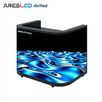 Cabine de DJ mobile portable avec écran d'affichage personnalisé, support de table, façade de bureau, podium de danse, panneau mural vidéo LED P1.8 P2.5
