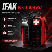 Kit de survie tactique pour traumatismes, trousse de premiers secours d'urgence, pochette médicale IFAK Molle, trousse de premiers secours de survie avec garrot et bandage
