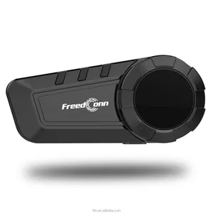 Capacete Motocicleta FreedConn KY PRO Bluetooth Headset BT versão 5.0 6 Pilotos 1000 Metros Grupo Intercom Soft & Hard fone de ouvido