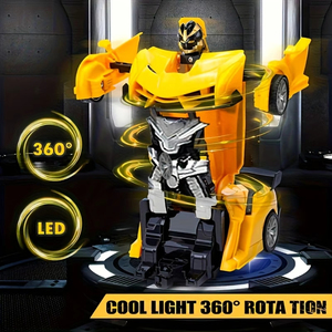 Voiture de <span class=keywords><strong>police</strong></span> transformable Getatoy pour garçons de 0 à 24 mois, transformation à un bouton, lumières LED, rotation à 360°, drift, voiture RC 2.4 GHz - Product Image 4