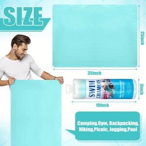 Serviette de bain extra large en chamois à séchage rapide pour les nageurs 35. Douche de plage et piscine 4 pouces pour la plongée, les triathlons et les sports nautiques - Product Image 2