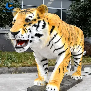 CCAA08-Tigre de simulación de tamaño real para exteriores, animal animatrónico realista, tigre en venta
