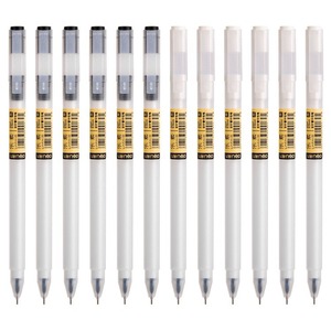 Deli Linfini Gel <b>Pen</b> 0.5mm Black Needle Tip For Student Office Writing - Product Image 2