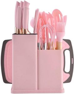 Newest 19-Piece Eco-Friendly <b>Silicone</b> Kitchen Utensil Set Wooden Handles Multifunction Non-Stick Heat Resistant Cooking <b>Tools</b> - Product Image 3