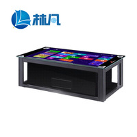 Nouveau 65 pouces moderne restaurant médias table mult fonction intelligent kiosque publicitaire écran tactile menu affichage table tactile