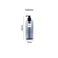 Grand distributeur en plastique de 1000ml pour salle de bains d'hôtel bouteille pulvérisateur à pompe pour lotion gel douche désinfectant pour les mains détergent à lessive