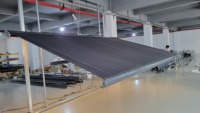 Auvent électrique d'extérieur à cassette complète avec lumière LED auvent de balcon rétractable à bras pliant