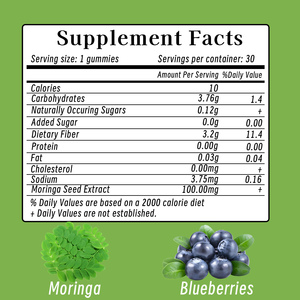 Gomitas de Moringa OEM Super Greens, Extracto de Hoja de Moringa, Suplemento Adelgazante en Gomitas, Gomitas Orgánicas para la Pérdida de Peso - Product Image 2