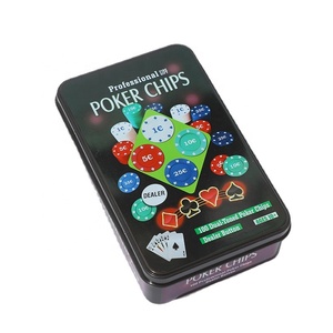 Juego de fichas de póquer de <span class=keywords><strong>Casino</strong></span> al por mayor de alta calidad, caja de plástico duradera, juego de fichas de póquer de <span class=keywords><strong>euro</strong></span> de 100 yardas - Product Image 3