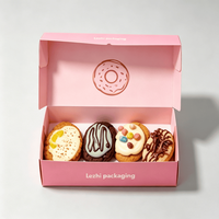 Emballage cadeau de pâtisserie haut de gamme avec logo personnalisé, carton ondulé écologique, boîte en papier pour beignets et biscuits