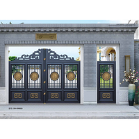 Vente à chaud de portes de sécurité au design moderne en alliage d'aluminium sécurisé caractéristiques antivol antidéflagrantes entrée avant de la villa finie