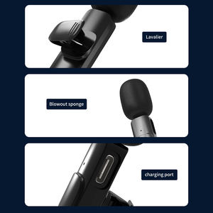 Microphone professionnel 2 en 1 à pince sans fil pour téléphone portable K35 K9 Type c Microphone sans fil pour téléphone portable iphone - Product Image 2