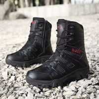 Bottes de randonnée personnalisées pour l'extérieur, résistantes à l'eau, antidérapantes, avec semelle en caoutchouc, bottes tactiques pour hommes