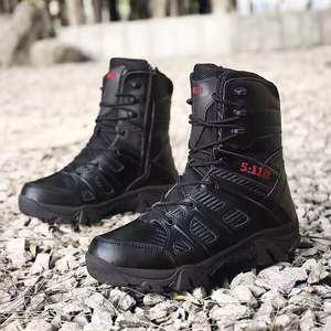 Scarponi da Arrampicata Personalizzati, Resistenti all'Acqua, Antiscivolo, per Escursionismo e Sport all'Aperto, con Suola in Gomma, Stivali Tattici da Uomo - Product Image 1