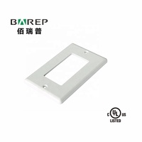 Plaques de couverture de prise simple BAREP YGC-009 homologuées CULus en PC pour plaque murale de prise double standard américaine