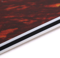 Plaque de protection de guitare et basse vierge personnalisée 4 plis rouge écaille de tortue pour bricolage