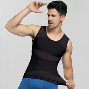Canotta Modellante per Uomo, Maglietta Compressiva per Ginecomastia, Controllo Pancia, Senza Maniche, Intimo a Rete Incrociata - Product Image 2