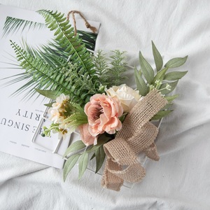CallaFloral ผนังดอกไม้ประดิษฐ์แบบแขวน พร้อมดอกคามีเลียและใบไม้สีเขียว สำหรับตกแต่งบ้าน CF01149 - Product Image 3