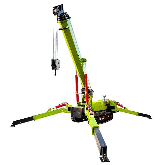 High Loading Capacity 3/5/8/10/12 Ton Hydraulic Spider Crane Telescopic Spider Crawler Crane