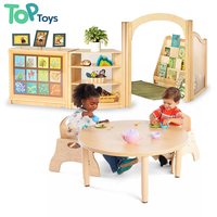 Ensemble table et chaises en bois Montessori moderne pour salle de classe, mobilier de maternelle et centre d'apprentissage précoce, étagère de rangement pour chambre et cuisine