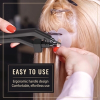 Pince à fusionner les extensions capillaires en forme plate, mini fer à fusionner PTC pour salon, outil de fusion pour grains de kératine