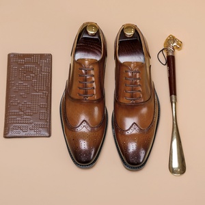 Nouveauté - Chaussures Oxford formelles en cuir de veau véritable pour homme, lacées, faites à la main, chaussures de bureau de luxe personnalisées - Product Image 2