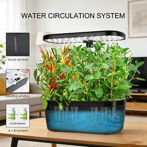 ชุดปลูกพืชไฮโดรโปนิกส์แบบหมุนเวียนน้ำ พร้อมไฟ LED สำหรับปลูกพืชในร่ม ปลูกสมุนไพรและเพาะเมล็ดผัก - Product Image 4