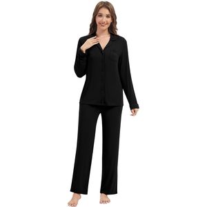 Conjunto de Pijama Personalizado para Mujer, Manga Larga, Botones, Pantalones de Pijama Suaves y Acanalados, Ropa de Dormir Cálida, Tallas S a XXL - Product Image 1