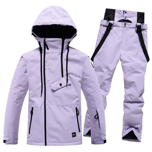 Ensemble de Combinaison de Ski Unisexe pour Femmes et Hommes, Veste Imperméable et Pantalon à Bretelles Isolés, <span class=keywords><strong>Tenue</strong></span> d'Hiver pour le Ski et le Snowboard - Product Image 2