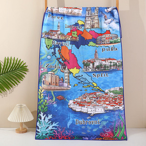 Serviette de plage, de bain et de voyage personnalisée en microfibre moderne à séchage rapide, avec motifs colorés imprimés sur mesure, pour l'été et toutes les saisons, livraison rapide - Product Image 4