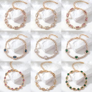 Colección <span class=keywords><strong>de</strong></span> Pulseras XUPING con Circonitas Cúbicas Variadas y Baño <span class=keywords><strong>de</strong></span> Oro, Pulseras <span class=keywords><strong>de</strong></span> Moda y Pulseras Tennis al por Mayor para Mujer - Product Image 2