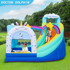 Doctor Dolphin Ngôi Nhà Nảy Bơm Hơi Thời Trang Mới Lâu Đài <span class=keywords><strong>Bouncy</strong></span> Kỳ Lân Cho Trẻ Em Bán Lâu Đài Nhảy Thương Mại Mặt Trăng - Product Image 2