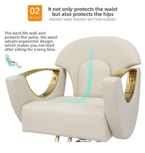 Chaises de salon de coiffure luxueuses chaises de salon de coiffure réglables et sièges de permanente et de teinture chaises de toilettage de salon de coiffure inclinables - Product Image 3