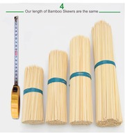 Brochettes de barbecue durables en bambou 100 % naturel, robustes, à long manche, de haute qualité, pour rôtir au barbecue et griller en extérieur