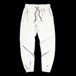 Pantalon Hip-hop Lumineux Unisexe Taille Européenne Personnalisable avec Logo Réfléchissant Imperméable Léger Teint Uni pour Danse de Nuit et Streetwear - Product Image 1