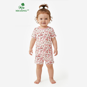 Pijama Miozing con Estampado Floral Vintage para Niña de 2-3 Años, <span class=keywords><strong>Ropa</strong></span> de Secado Rápido, Mezcla de Bambú y Spandex, Logotipo Personalizado - Product Image 1
