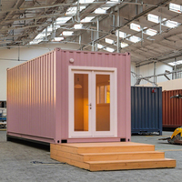 Maison conteneur préfabriquée pliable de 20 pieds, design moderne, porte en acier sécurisée, caractéristique respirante, structure en acier galvanisé, hôtel
