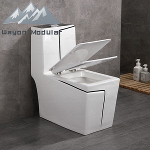 Wayon Support en céramique moderne à double chasse <span class=keywords><strong>WC</strong></span> Salle <span class=keywords><strong>de</strong></span> bain Réservoir d'eau bas Nouvelle cuvette <span class=keywords><strong>de</strong></span> toilette carrée avec structure monobloc <span class=keywords><strong>de</strong></span> drainage S-Trap - Product Image 1