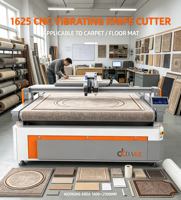 Máquina de Corte Automática por Vibración Dake para Alfombras y Tapetes, 380V, Industrial, CNC, 11KW, Compatible con Formatos PLT, DST y DXF