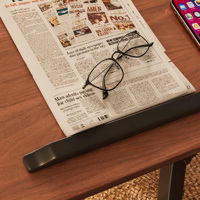 Table d'appoint multifonctionnelle réglable en hauteur en panneau de densité et acier inoxydable pour salon, table à thé mobile pour usage domestique