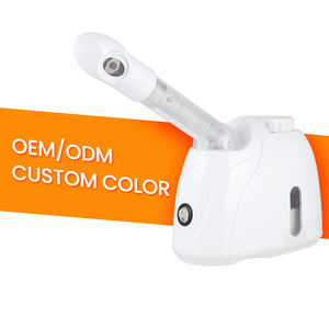 เครื่องอบไอน้ำหน้าไฟฟ้าแบบพกพา สำหรับใช้ในบ้านและนอกบ้าน - ซาวน่าร้อน/เย็น เทคโนโลยีไอออนนาโน ช่วยเพิ่มความชุ่มชื้น ทำความสะอาดล้ำลึก - Product Image 1