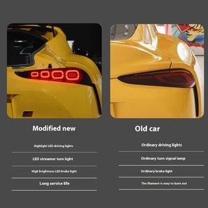 New 12V <b>LED</b> Rear Tail <b>Light</b> Streamer Turn Signal Demon King Bull Assembly Restoration for 18-22 <b>Red</b> Lens Color for 2021- L - Product Image 3