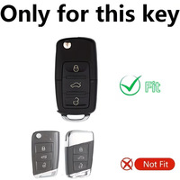 Funda de Lujo para Llaves VW, TPU Suave Premium, Protección Completa de 361 Grados, Resistente a Arañazos, con Anillo para Llaves, para Jetta, Beetle, Golf MK6