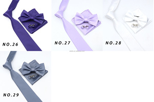 ชุดเนคไท6ซม. ผ้าโพลีเอสเตอร์สีเขียวชมพูฟ้า,หูกระต่ายงานแต่งงานอุปกรณ์เสริมเสื้อเชิ้ตงานปาร์ตี้ - Product Image 5