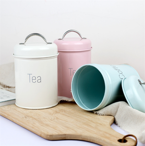 Set di 3 Barattoli da <span class=keywords><strong>Cucina</strong></span> per Caffè, Tè e Zucchero, Kit di Contenitori in Metallo Rustico con Coperchi Ermetici per Decorazione <span class=keywords><strong>Cucina</strong></span> - Product Image 3