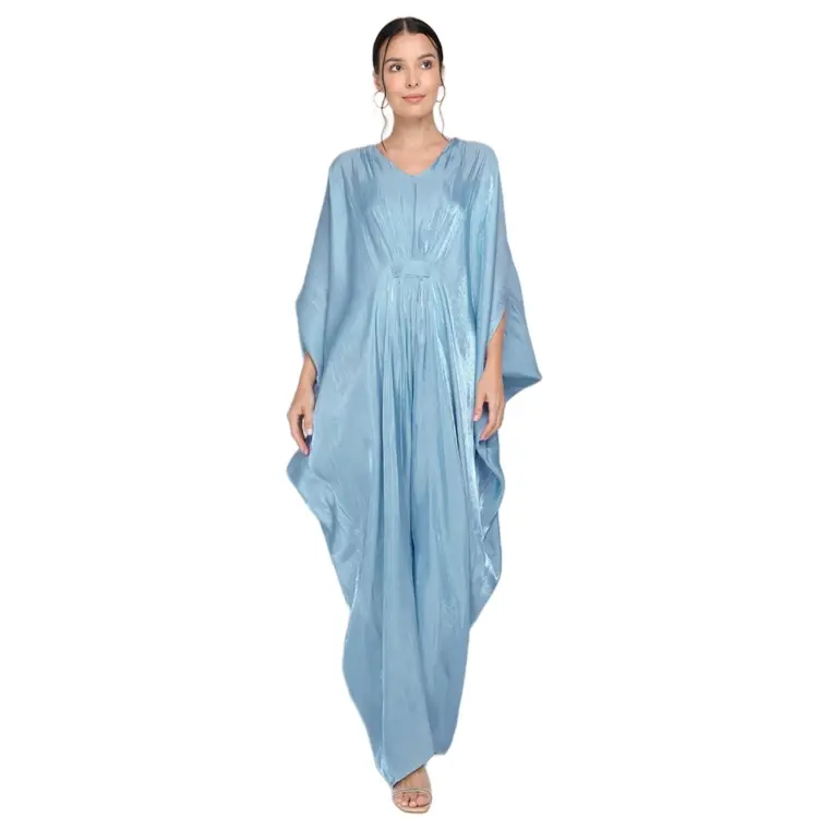 Fashion style metallic robe women loose bat sleeve long dress Indonesia Malaysia Middle Eastern Abaya Abaya