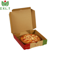 Boîte à pizza en carton ondulé carré recyclable avec impression quadricolore et estampage |   Vente en gros d'usine