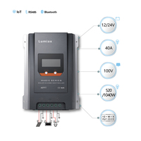Contrôleur solaire MPPT de charge de la caméra 40A de vidéosurveillance du système solaire Lifepo4 de Lumiax 12V 24V